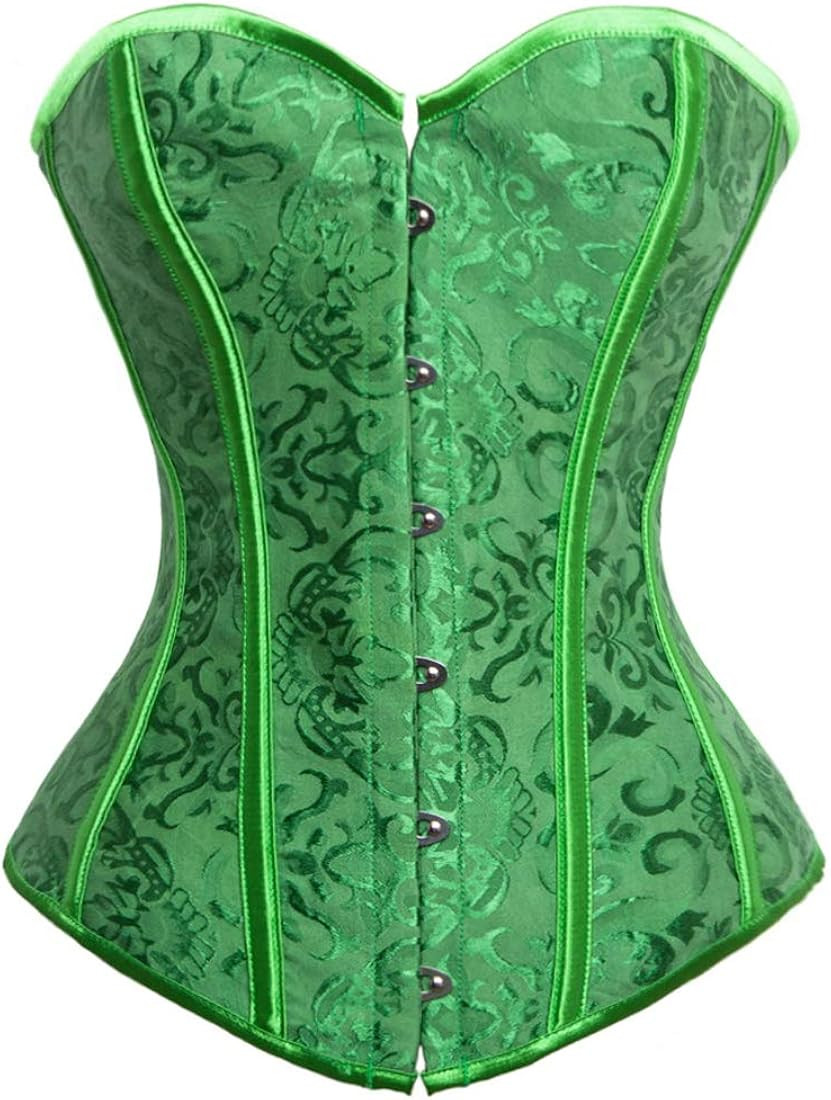 Women's Vintage Palace Jacquard Body Shaper Strapless Overbust Corset | Amazon (US)