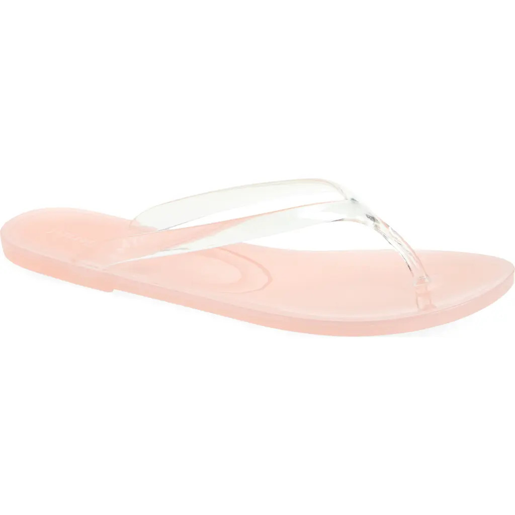 Jeffrey Campbell Beach Day Jelly Flip Flop in Clear Pink at Nordstrom, Size 10 | Nordstrom