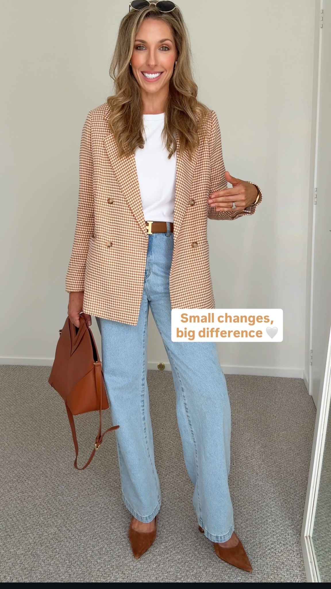 White tee, denim and a blazer 🤍
Simple pieces styled to feel more polished

#LTKaustralia #LTKjeans