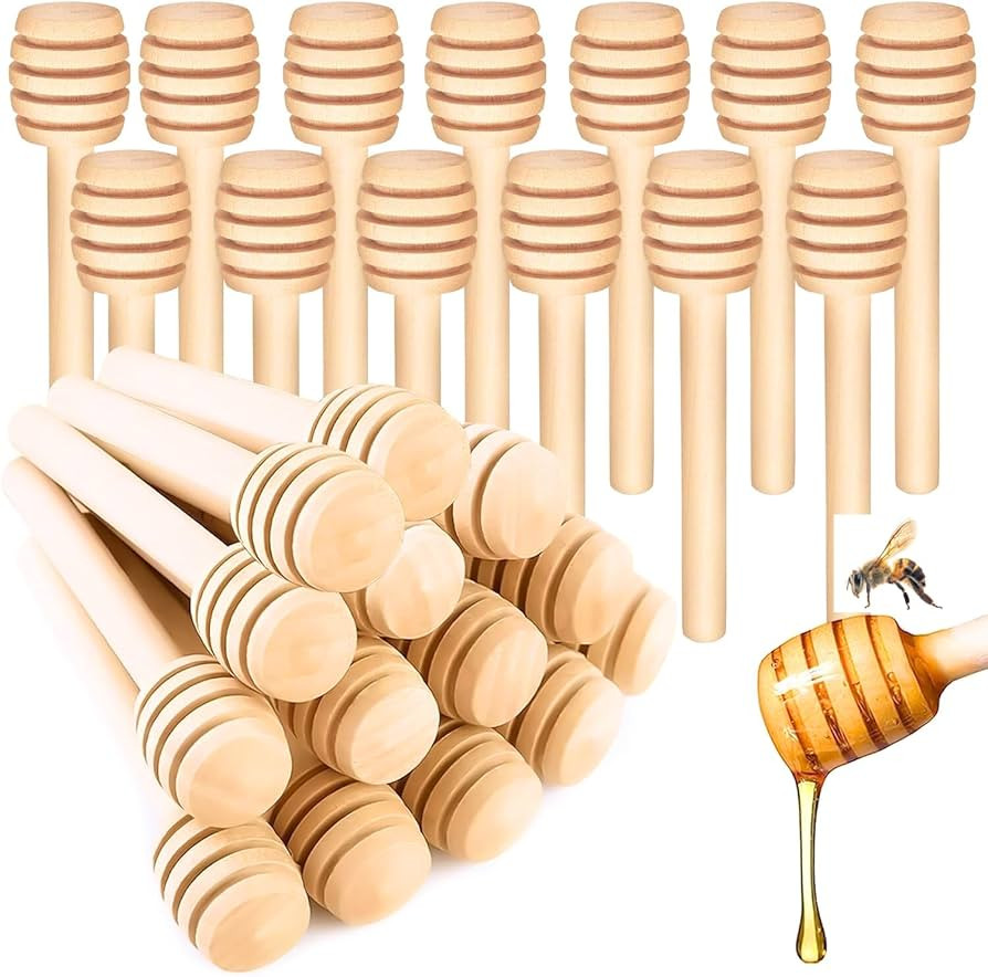 40 Pcs Honey Dipper Sticks - Wooden Honey Dipper- 3 Inch Mini Wooden Honeycomb Sticks, Honey Stir... | Amazon (US)