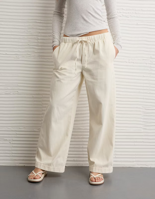 AE Cozy Dreamy Drape Low-Rise Ultra Wide-Leg Jean | American Eagle Outfitters (US & CA)