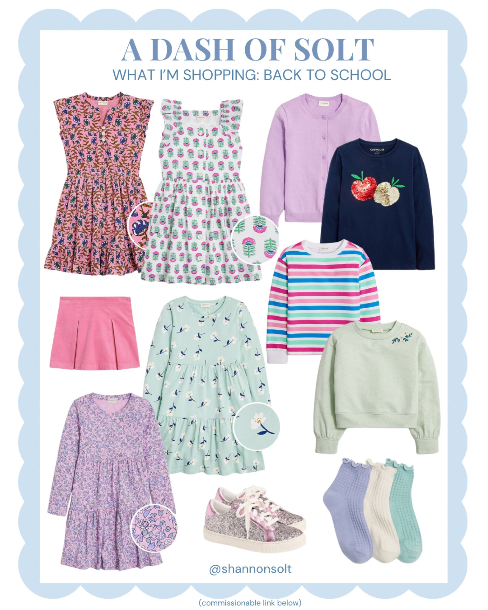 The cutest back to school styles from J.Crew Factory!! 

Back to school, girl style, girl dresses, girl sweaters, ruffle socks, timeless style, preppy style, preppy, J.Crew Factory 

#LTKSeasonal #LTKBacktoSchool #LTKFindsUnder100