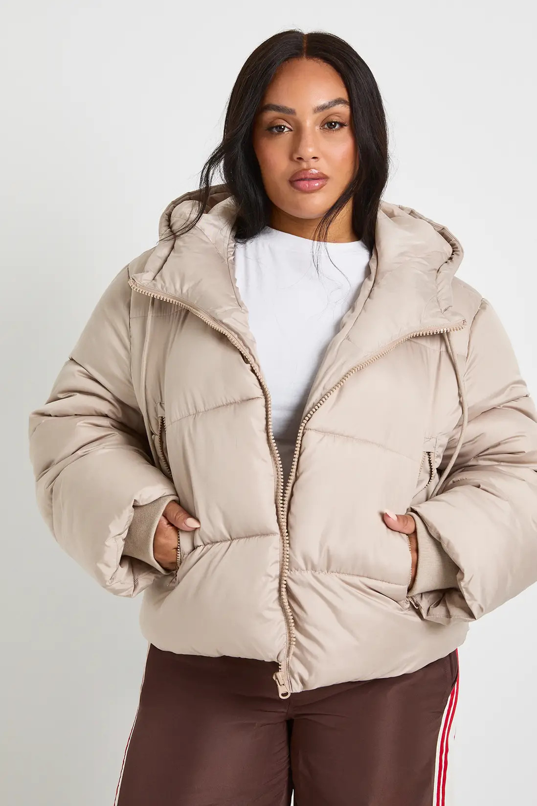Plus Hooded Padded Puffer Jacket | boohoo (US & Canada)