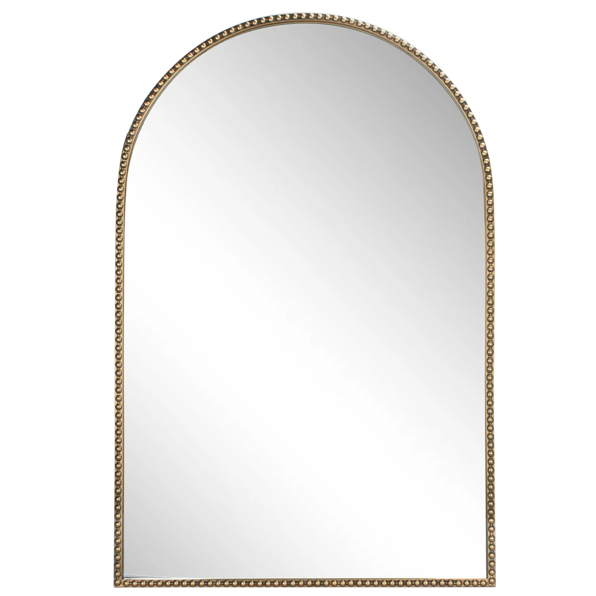 Antique Gold Mirror with Beaded Frame | Wayfair North America
