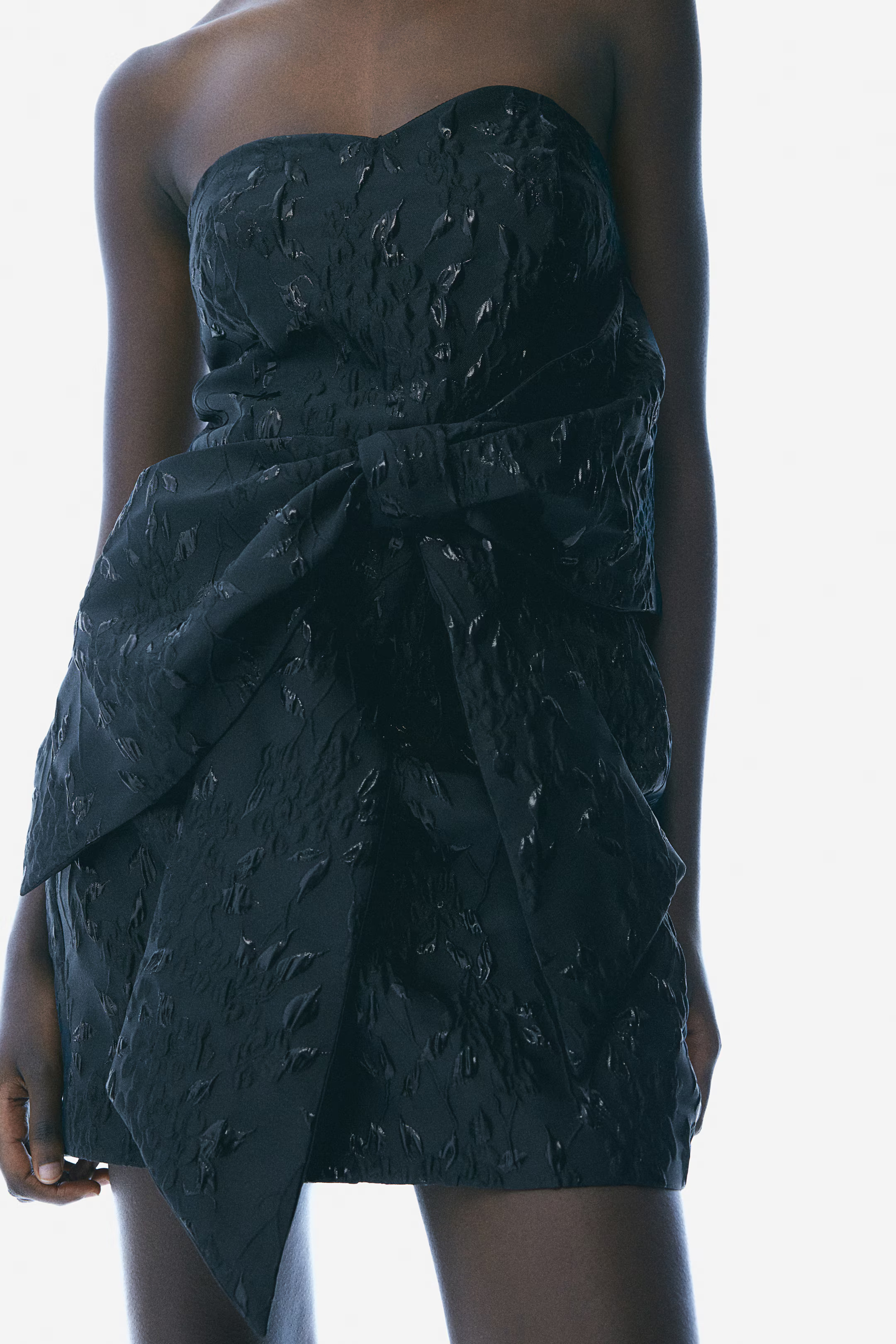 Jacquard-Weave Bow-Front Dress | H&M (US + CA)