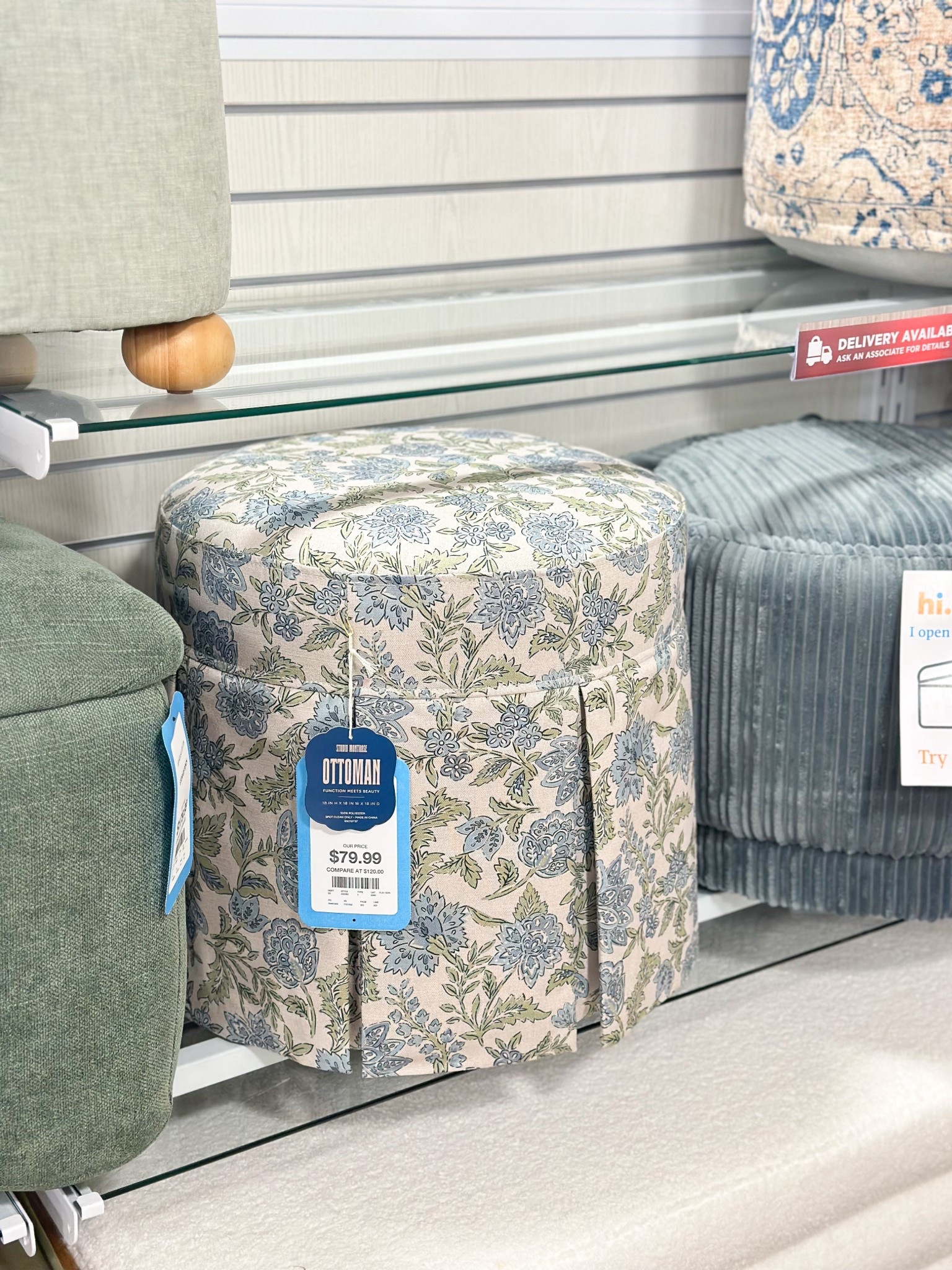 So many of you have asked me about this ottoman I found at HomeGoods last year & it was just added online at TJ Maxx! 😍🏃‍♀️

Grandmillennial decor, Grandmillennial style, floral ottoman, vanity stool, look for less, HomeGoods find, designer style, TJ Maxx find, under $100, living room furniture 