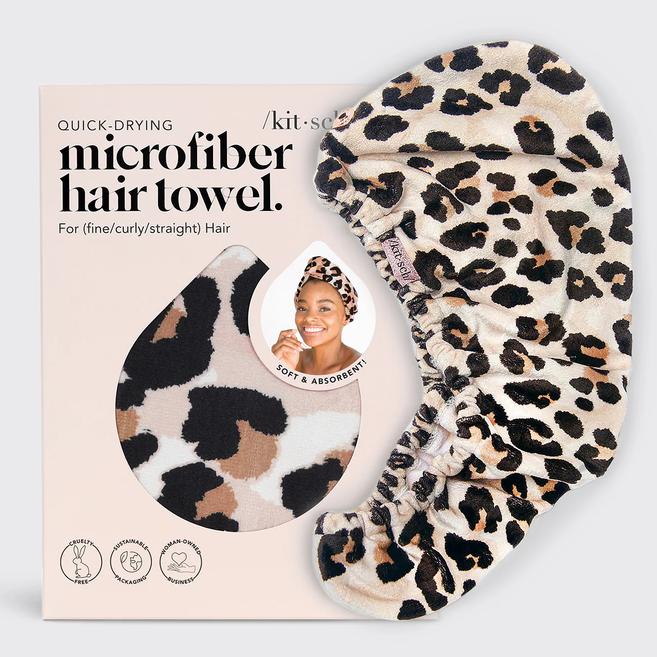Microfiber Hair Towel - Leopard | Kitsch