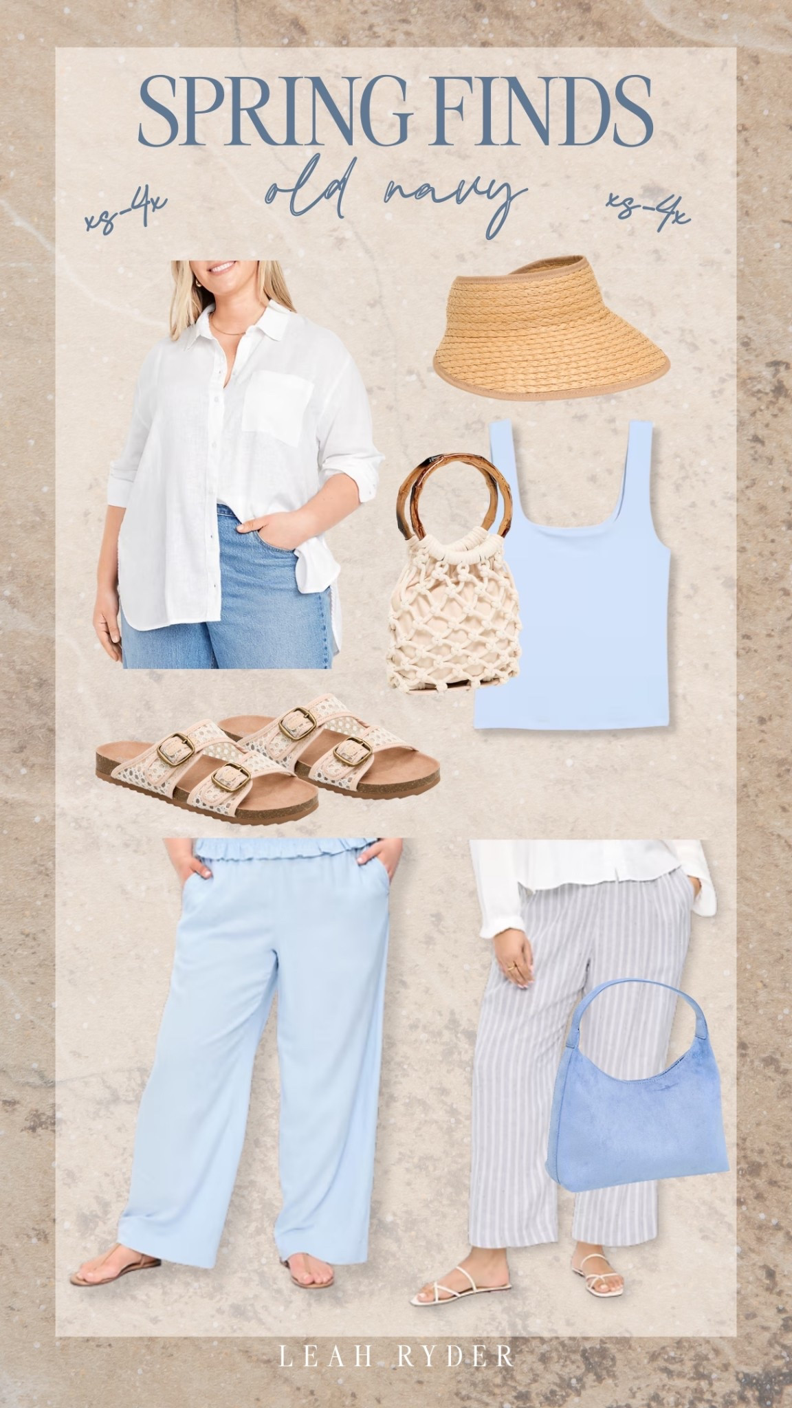 These Old Navy spring finds feature lightweight button-downs, soft tanks, wide-leg pants, and easy striped pull-ons in inclusive sizes XS–4X. Breezy blue tones, woven accessories, and comfy sandals make these pieces perfect for everyday spring outfits. Style the flowy pants with a simple tank and layered jewelry for errands, travel days, or casual dinners. Affordable Old Navy spring basics like these are perfect for building mix-and-match warm weather outfits.

#LTKSeasonal #LTKPlusSize