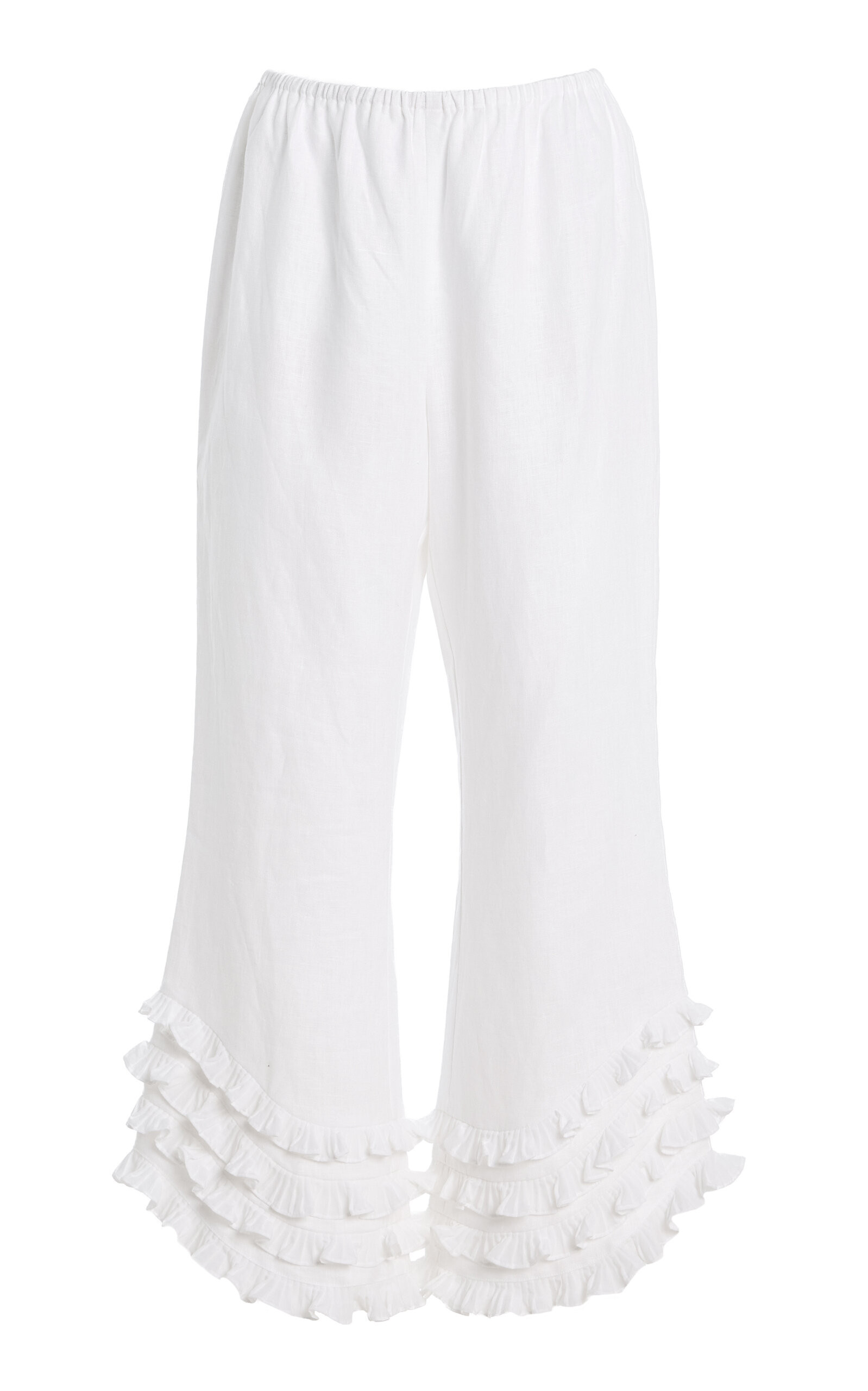 Florence Ruffled Linen Pants | Moda Operandi (Global)