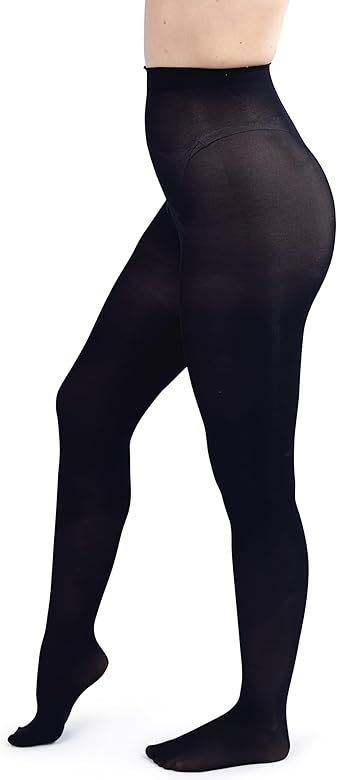 Silky Toes Women's Opaque Tights 1 or 2 Pairs -Black White And Colored Tights for Women | Amazon (US)