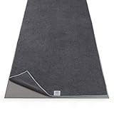 Gaiam Yoga Mat Towel Microfiber Mat-Sized Yoga Towel for Hot Yoga (68" L x 24" W), Folkstone Grey | Amazon (US)