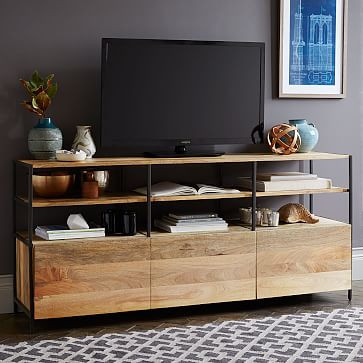 Industrial Modular Media Console (49"–67") | West Elm (US)