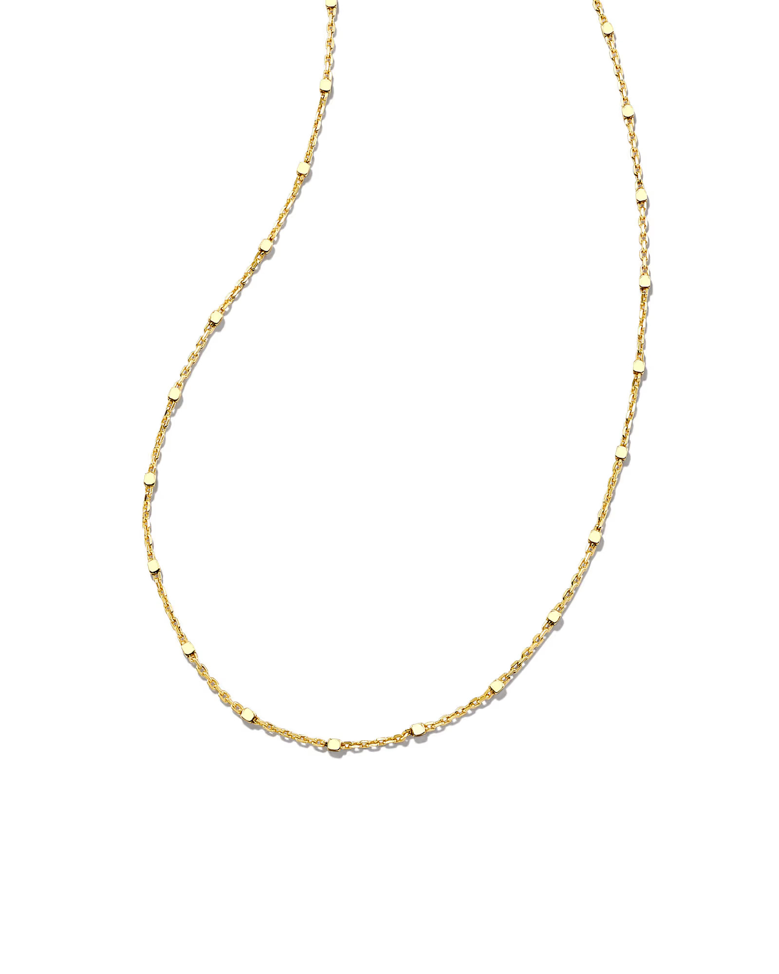 18 Inch Single Satellite Chain Necklace in 18k Yellow Gold Vermeil | Kendra Scott