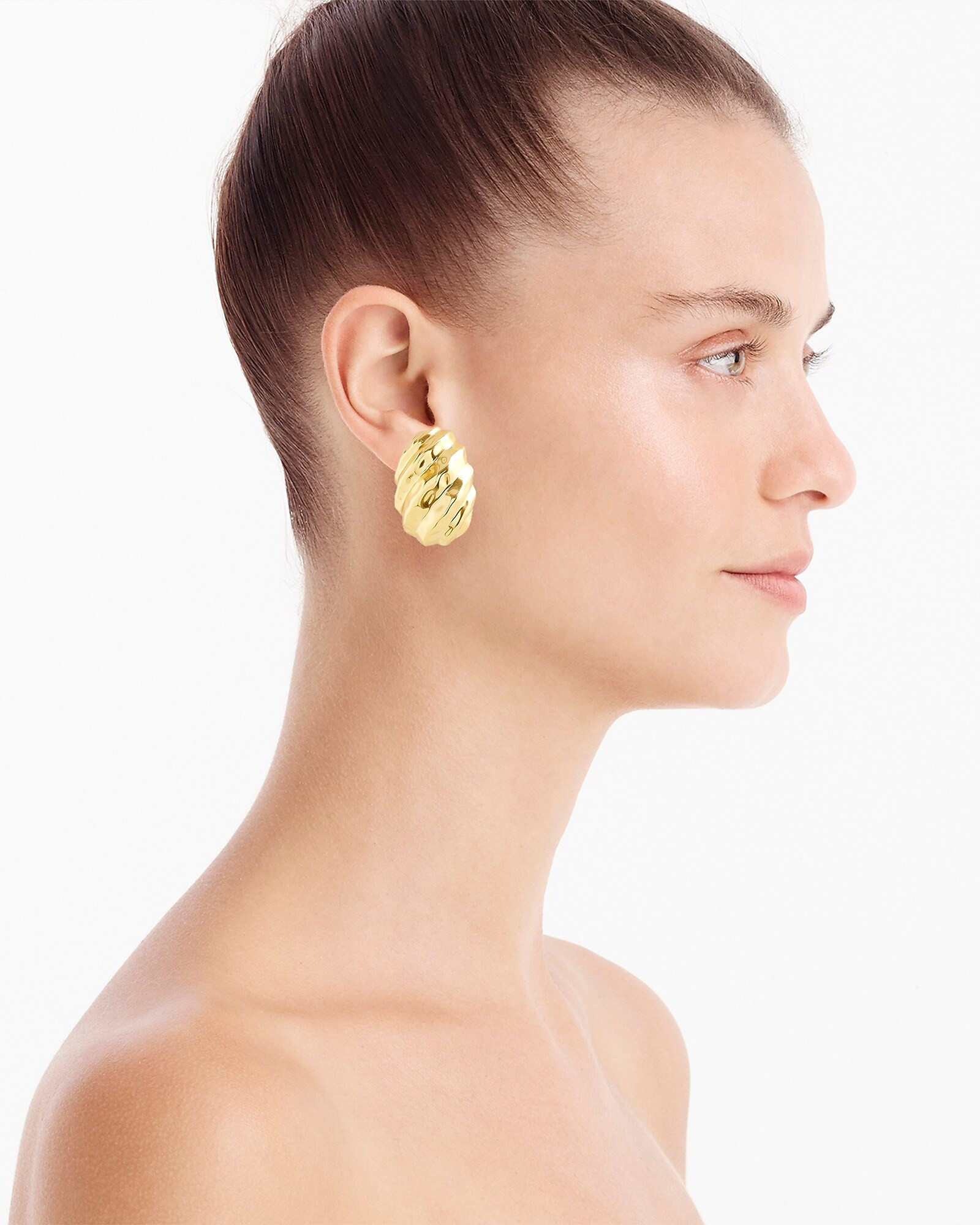 Textured metallic-stud earrings | J. Crew US