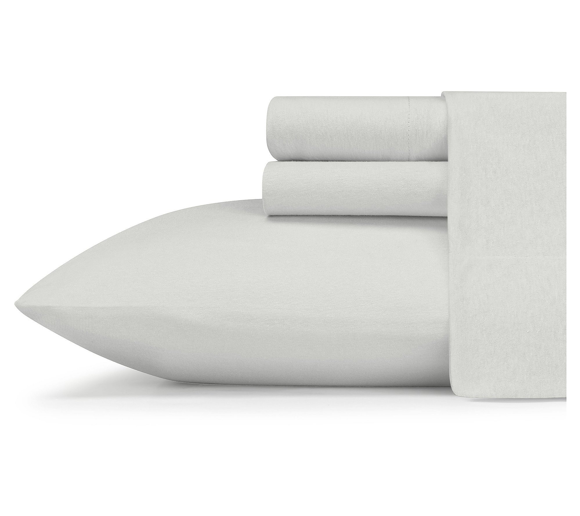 Eddie Bauer Jersey Knit Solid Grey Full Sheet S et | QVC