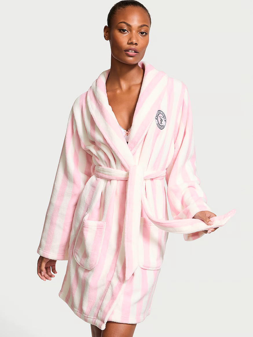 Buy Cozy Plush Robe, Pretty Blossom Stripes - Order Robes online - Victoria's Secret US | Victoria's Secret (US / CA )