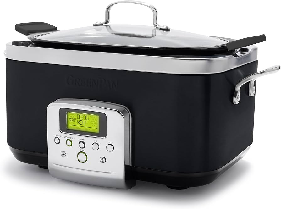 GreenPan Elite 8 - in -1 Programmable 6QT Electric Slow Cooker, Dishwasher Safe Lid & Removable C... | Amazon (US)