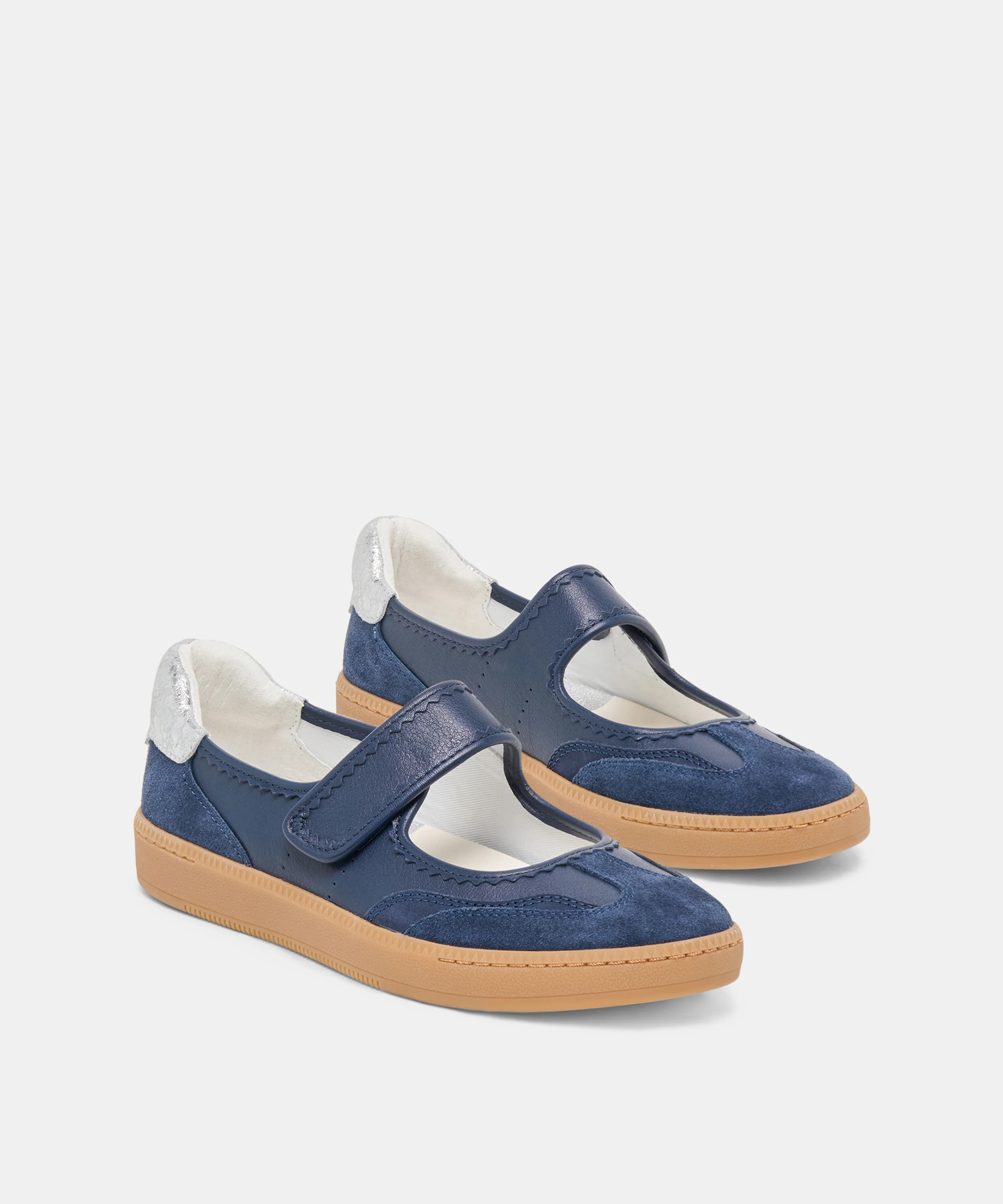 NANET Dk Navy Suede Mary-Jane Ballet Sneakers | Dolce Vita | DolceVita.com