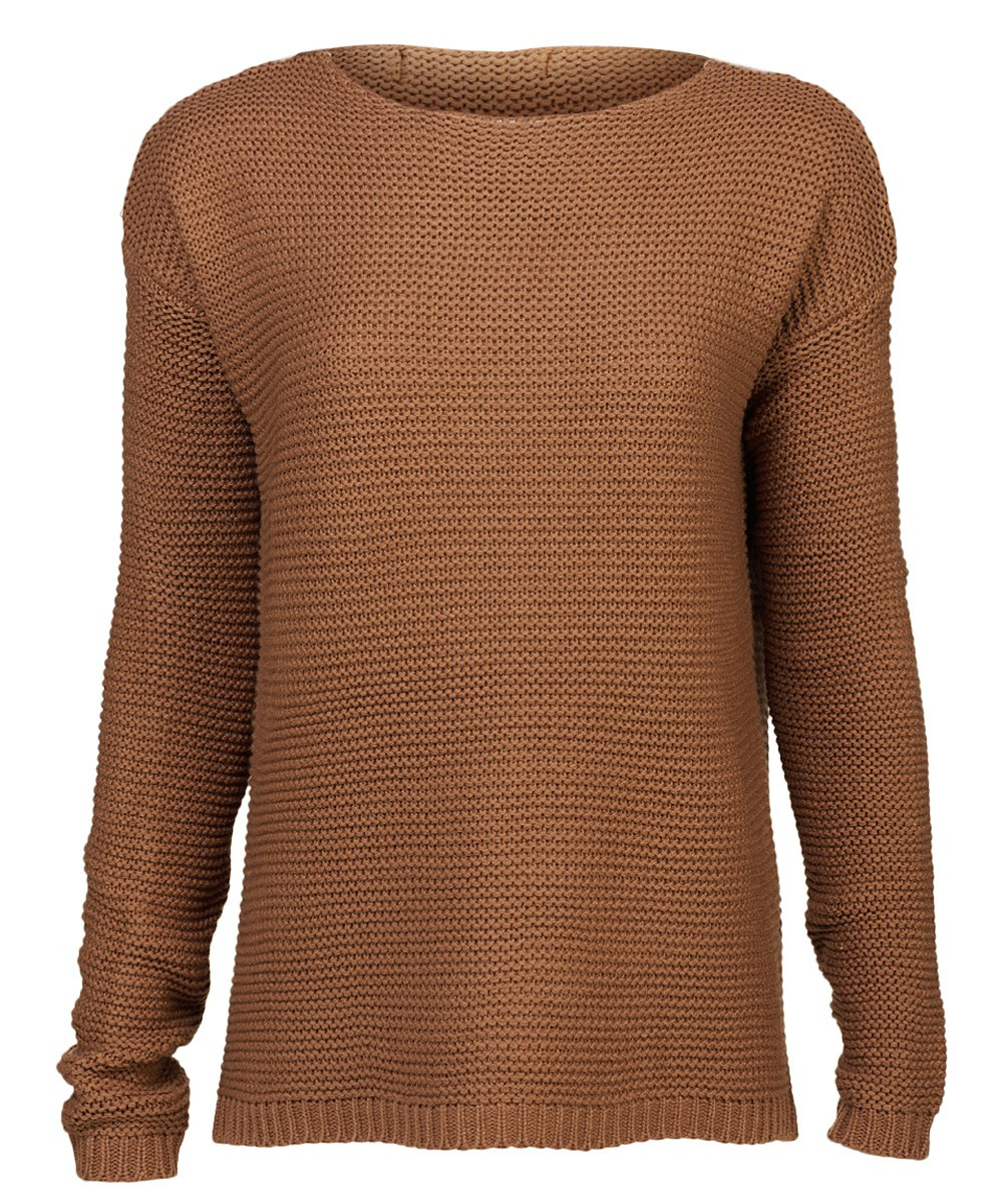 Forever 21 Women's Pullover Sweaters Rust - Rust Drop-Shoulder Hi-Low Sweater - Women | Zulily