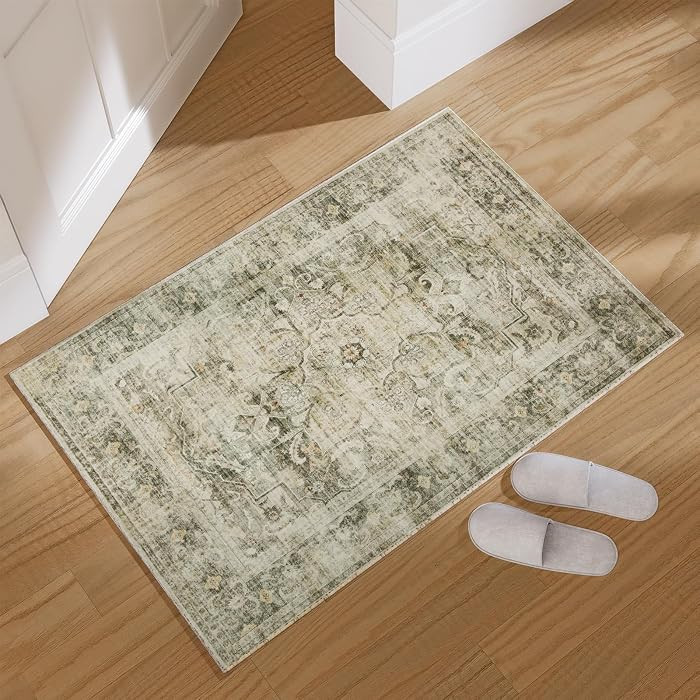 Washable Entryway Small Area Rugs: 2'x3' Boho Rug Non Slip Door Mat Indoor Entrance Stain Resista... | Amazon (US)