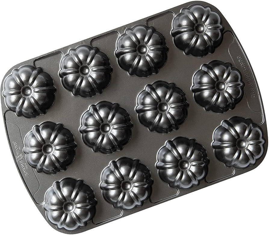 Nordic Ware Brownie Bundt Pan, 3.75 Cup Capacity, Graphite | Amazon (US)