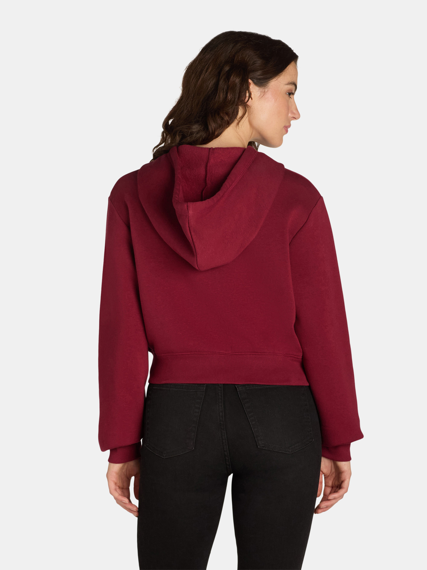 No Boundaries Cropped Zip Hoodie, Women’s | Walmart (US)