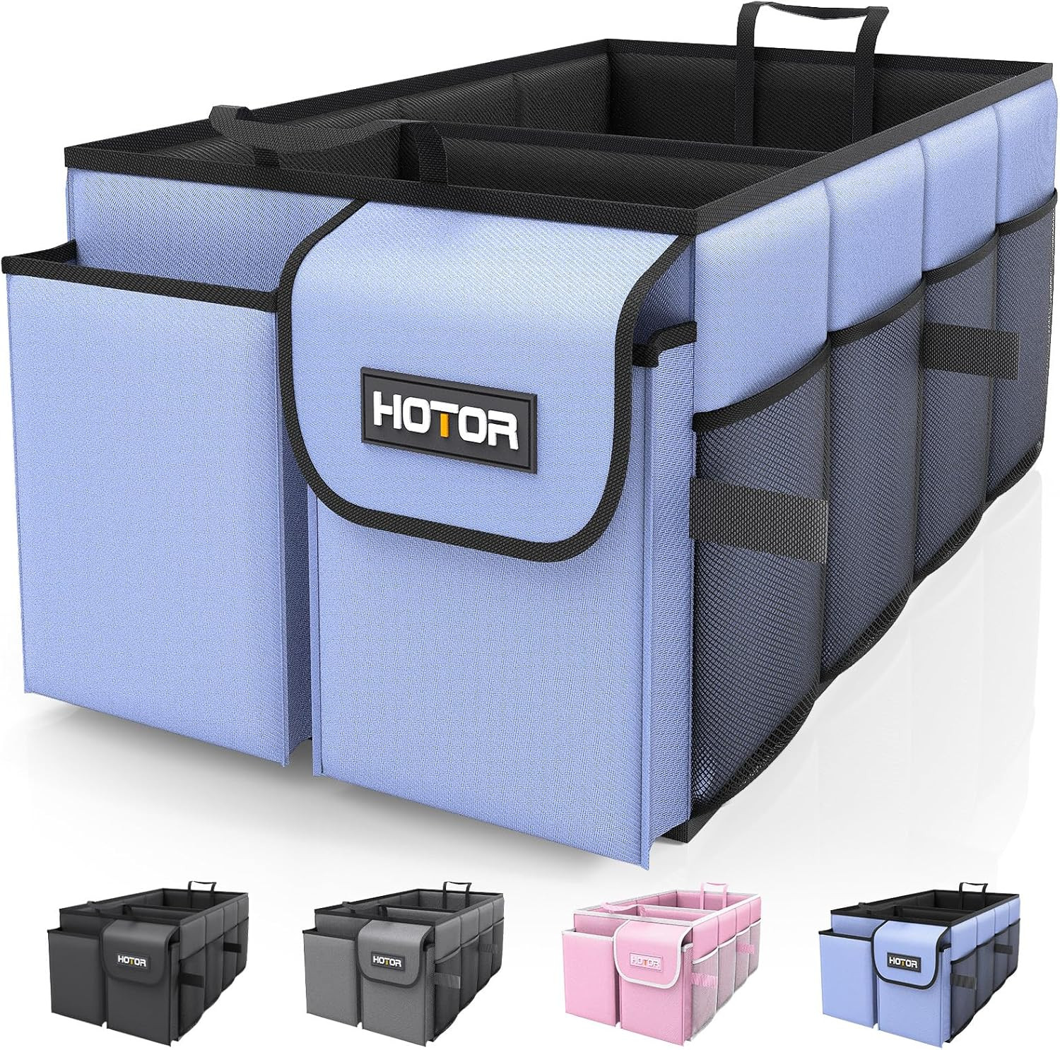HOTOR Large-Capacity Trunk Organizer - Foldable for SUVs & Sedans, Sturdy Organization for Car Ac... | Amazon (US)