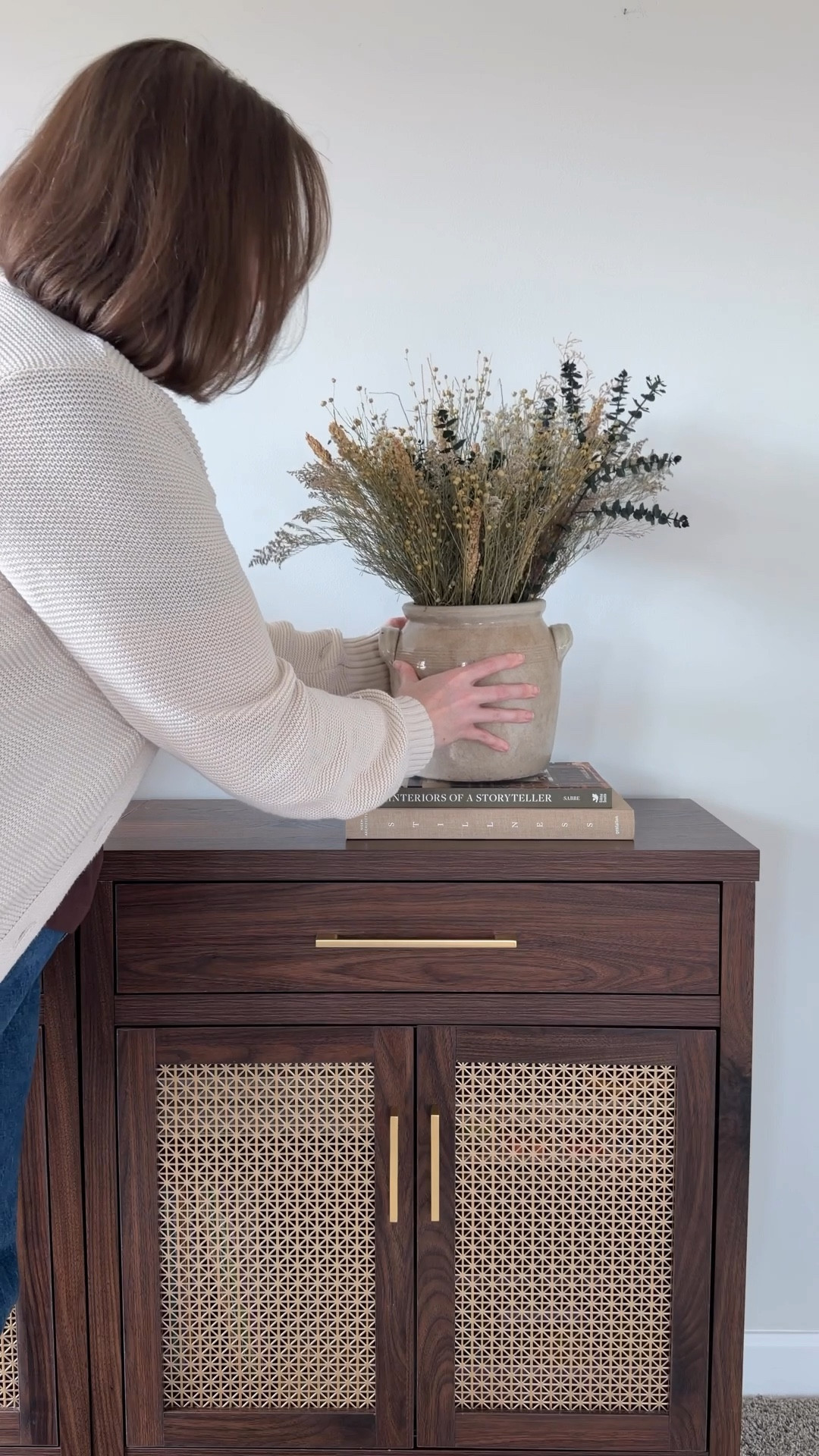Coffee table books. Sideboard styling. Vintage decor. Buffet styling. Wood cabinet  

#LTKHome