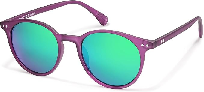 SOJOS TR90 Polarized Small Round Sunglasses for Women Men Vintage Style UV400 Lens SJTR2113 | Amazon (US)