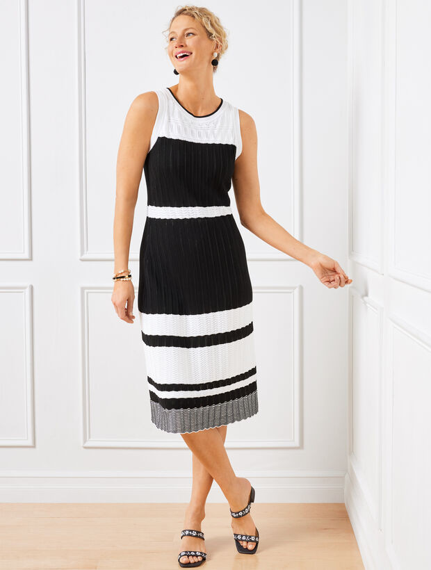 Pointelle Stitch Sweater Dress | Talbots