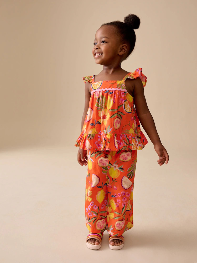 Orange Tropical Blouse And Trousers Co-ord Set (3mths-8yrs) | Next US
