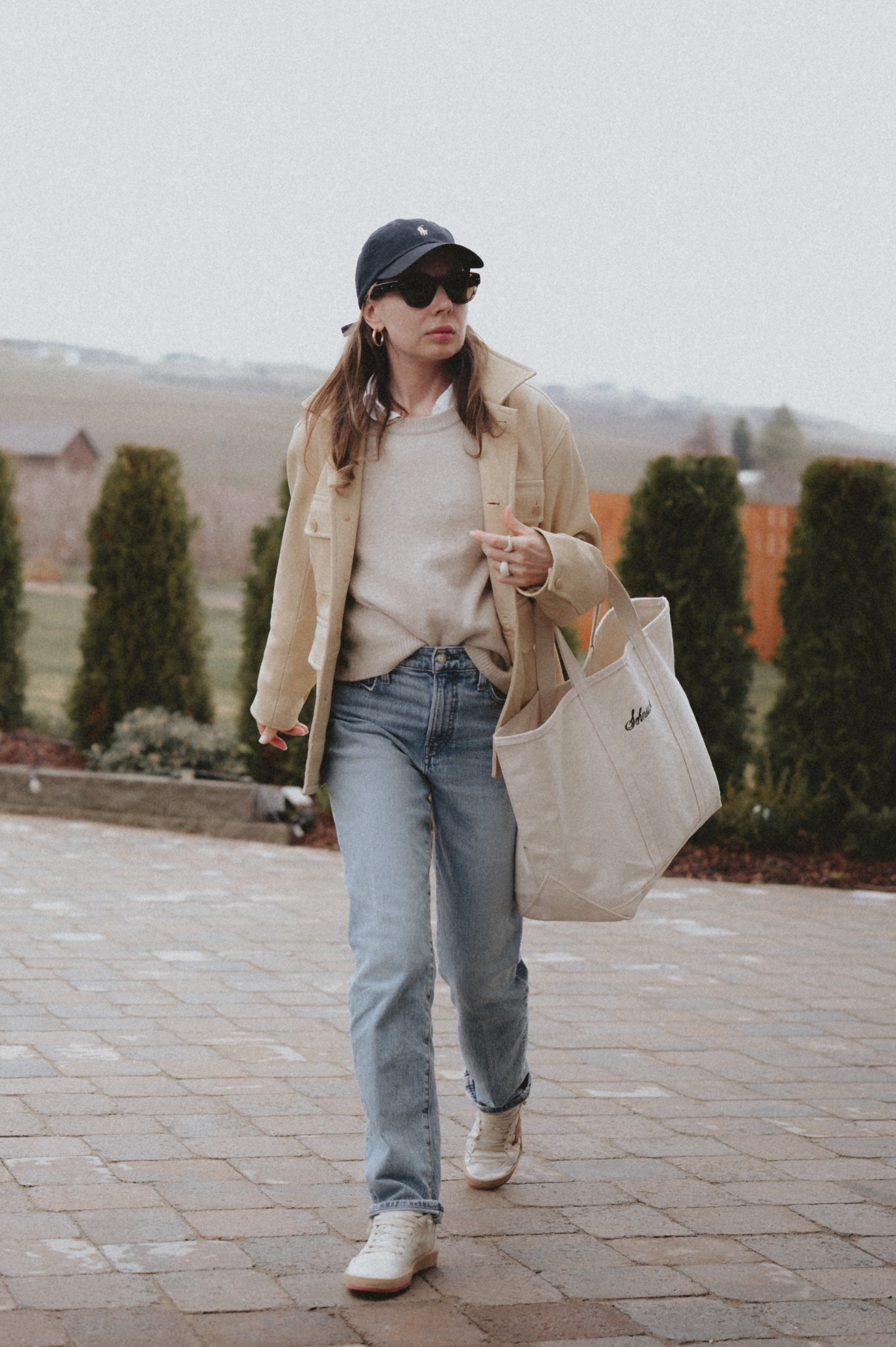 OOTD: straight leg jeans + leather jacket over a fine knit sweater + sneakers + canvas toe + baseball hat. 

#LTKootd #LTKSeasonal #LTKmomlife