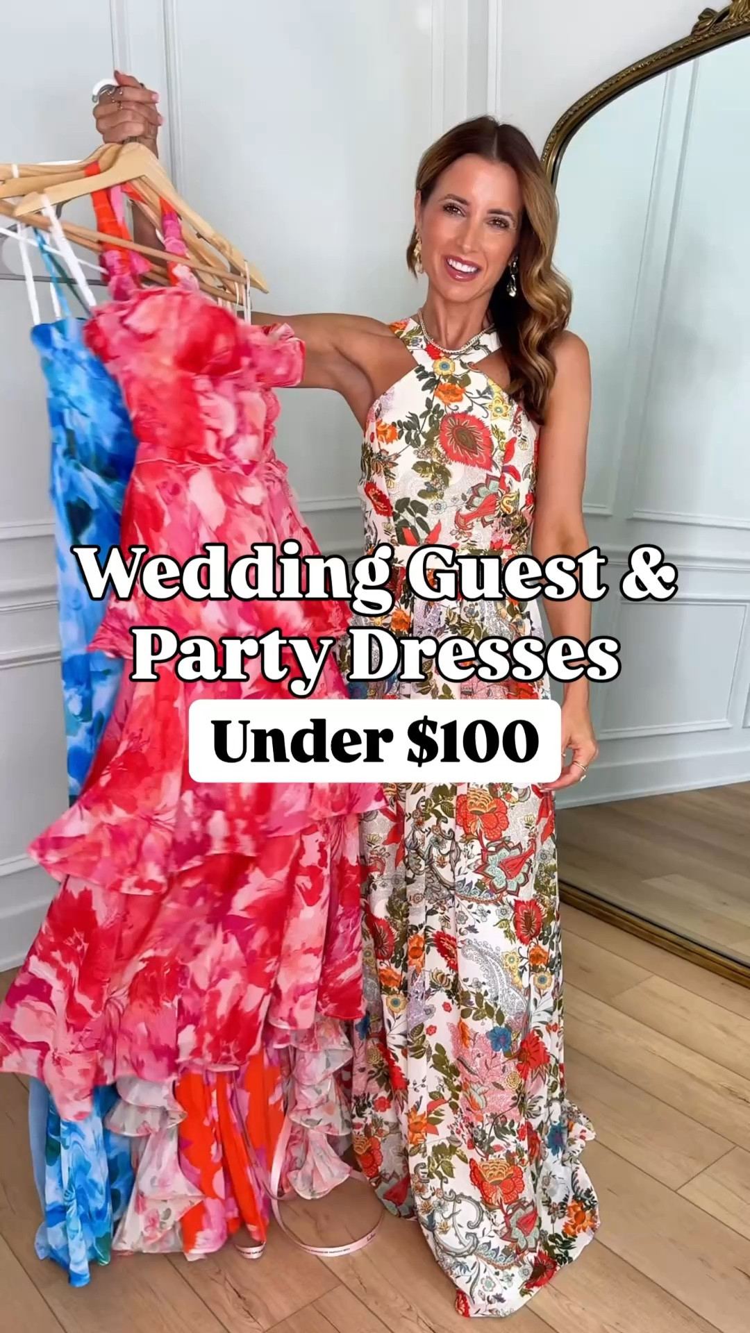 Summer wedding guest dresses in smallest size in each. Party dresses. Cocktail dresses. Destination wedding. Resort dresses. Vacation dresses. Semi formal dresses. Black tie optional. Resort outfit. Vacation outfit. Gold heels are TTS.
#1: XXS - would need to have this hemmed and straps taken to a little but it’s gorgeous!
#2: XS and laces up in back. Could size down if in-between.
#3: XS
#4: XS - could size down if in-between
#5: XXS
#6: XS

#LTKootd #LTKWedding #LTKTravel