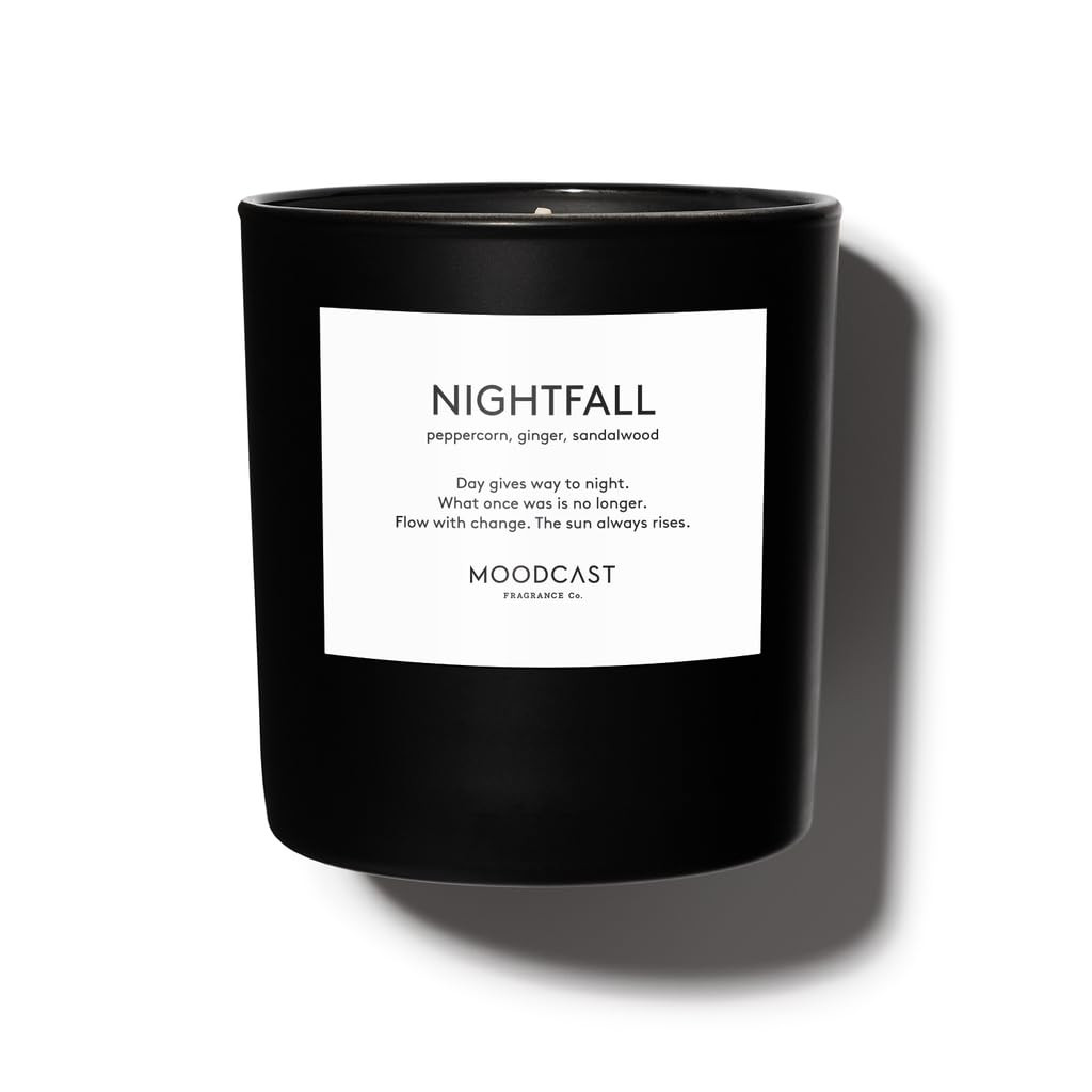 Moodcast Nightfall Scented Candle – Aesthetic Candle for Home, Peppercorn, Ginger & Sandalwood,... | Amazon (US)