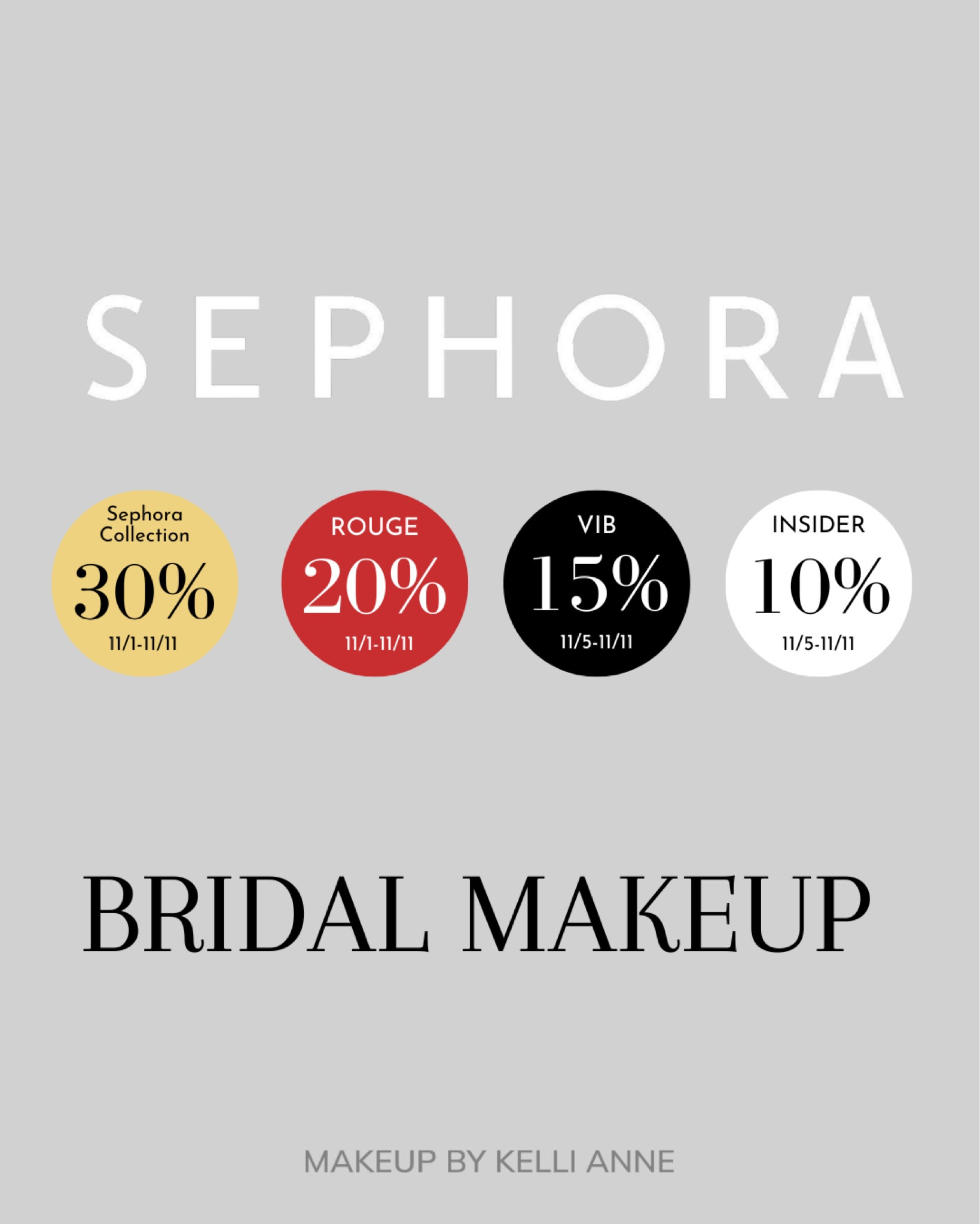 Bridal Makeup - Sephora Savings Event