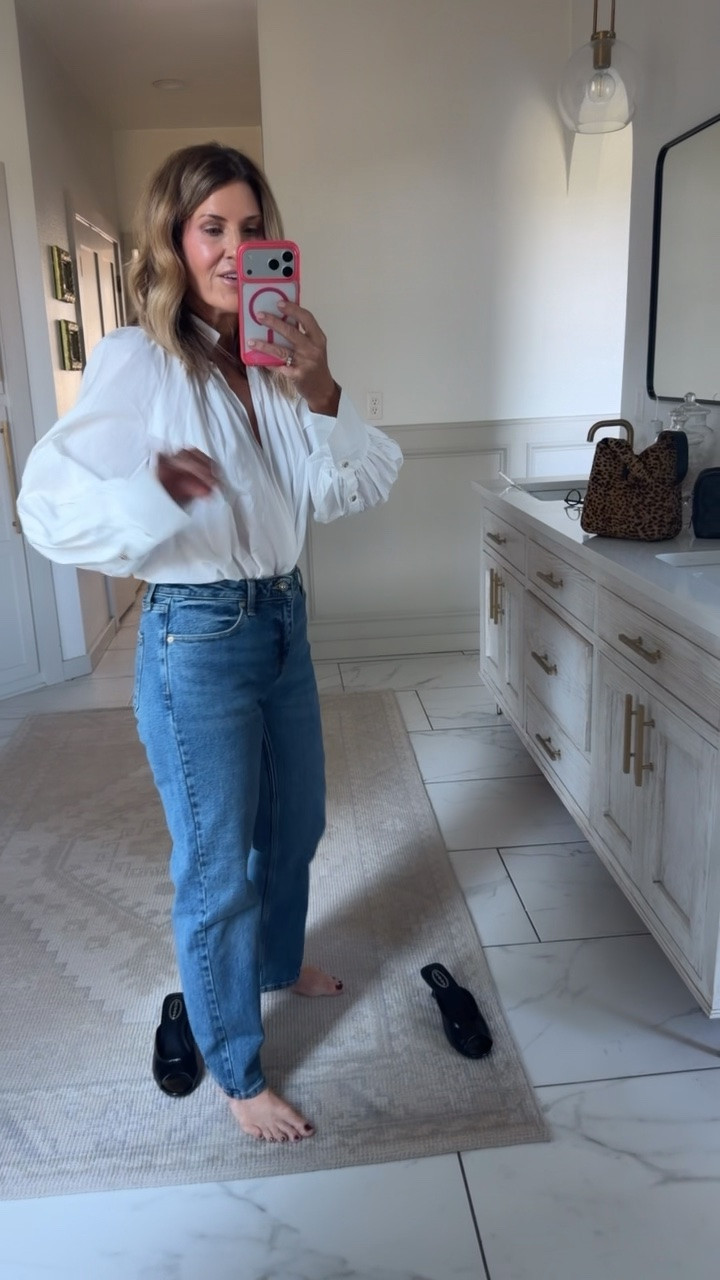 Wearing a size small top size 4 in stovepipe jeans and shoes tts @walmart #walmartstyle

#LTKOver40