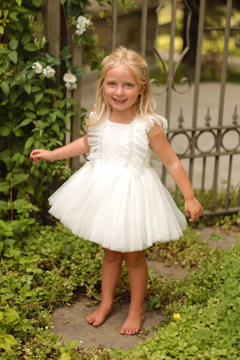 Mini Fairy Garden Dress in White | Ivy City Co