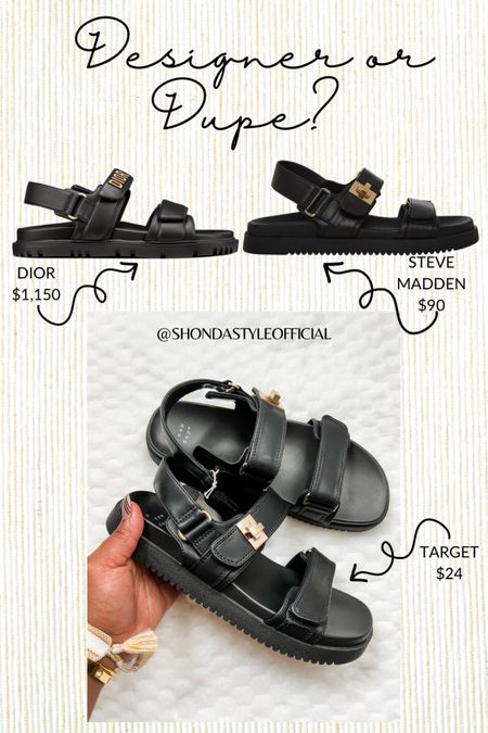 Should you save or splurge? Target sale // Designer dupe // get the look for less // target finds // summer sandals // airport shoes 

#LTKsalealert #LTKSeasonal #LTKunder50