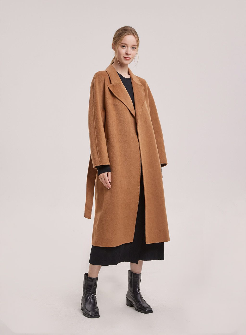 Emery Draped Wool Coat | NAP Loungewear