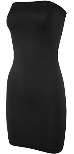 KMystic Seamless Strapless Tube Slip Dress (Black),One Size | Amazon (US)
