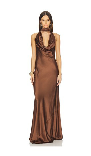 Stone Cold Fox x REVOLVE Amelia Gown in Brown. - size M | Revolve Clothing (Global)