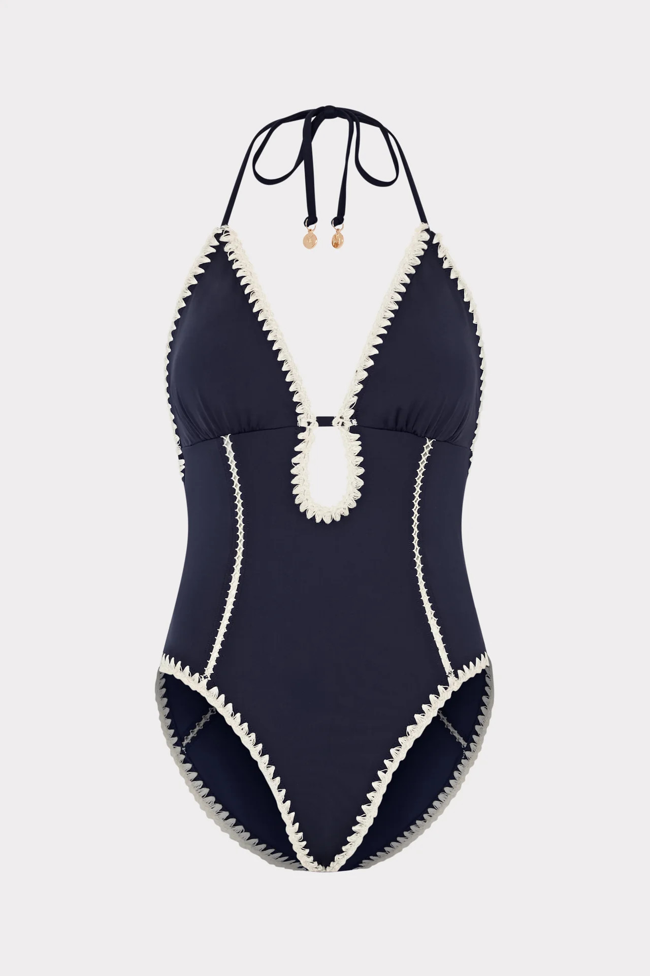 Cutout Crochet Trim One-Piece | MILLY