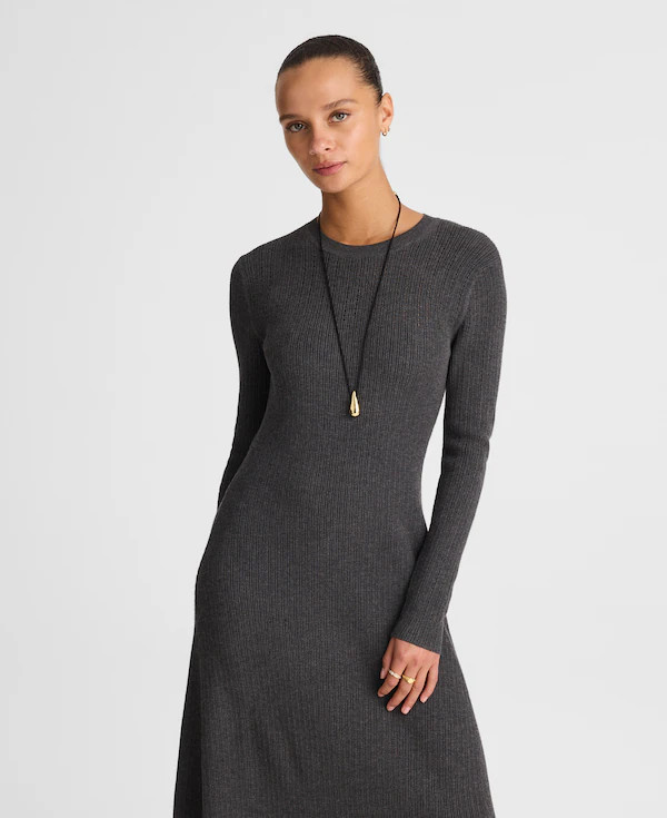 The Signature Knit Crewneck Midi Dress | Madewell