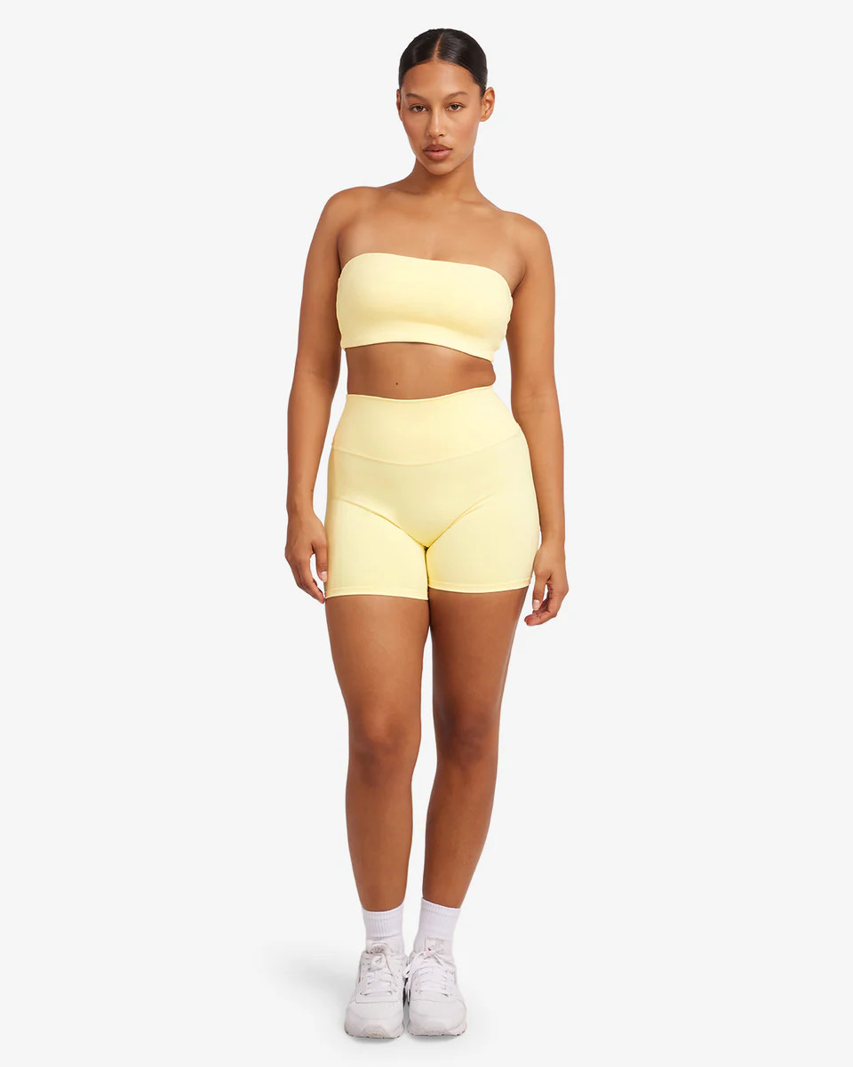 Serenity Shorts 5" | Lemon | Crop Shop Boutique US