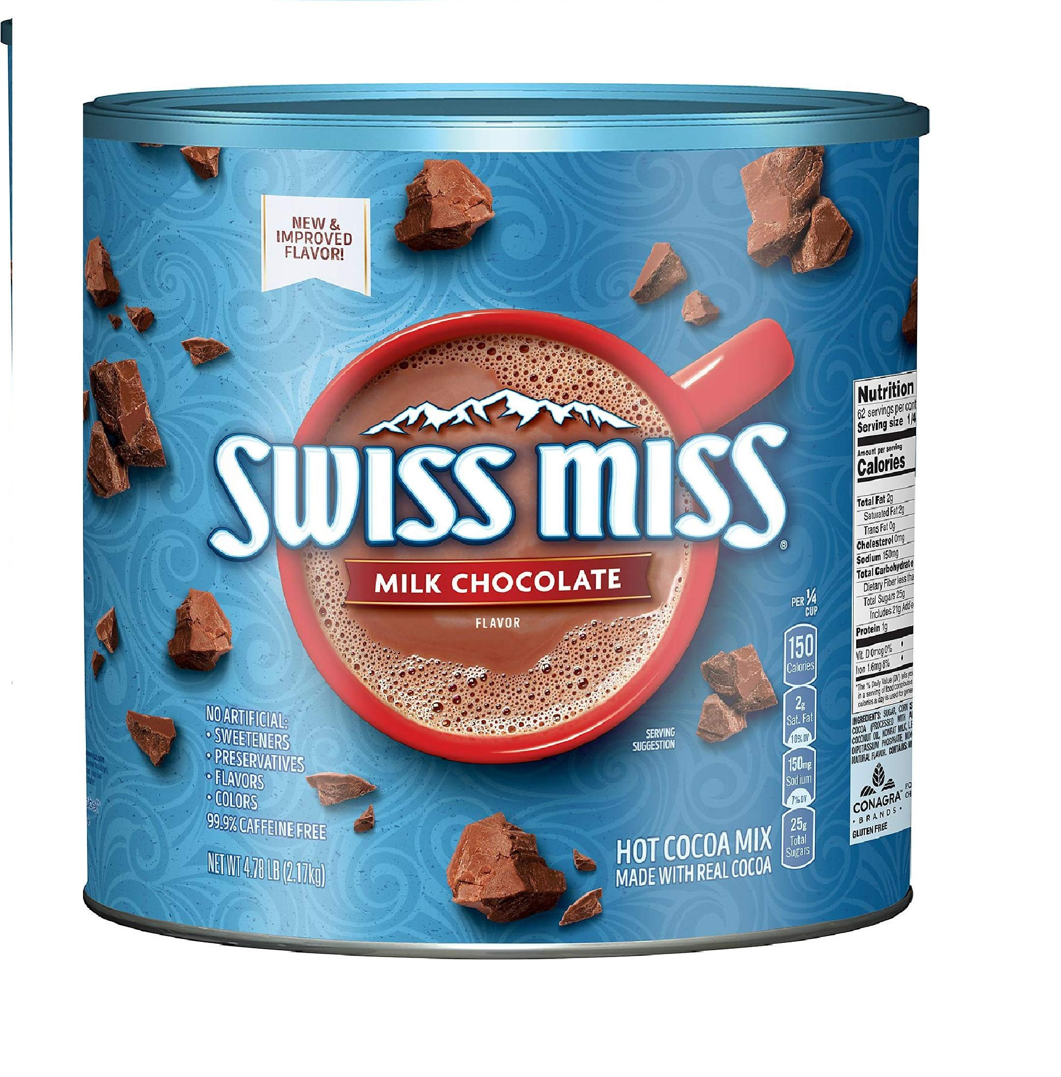 Swiss Miss Milk Chocolate Flavor Hot Cocoa Mix Canister, 76.55 oz. | Amazon (US)