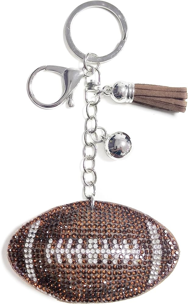 Rhinestone Baseball Keychain for Women and Men,Bling Sport Ball Keyring Keychains | Amazon (US)