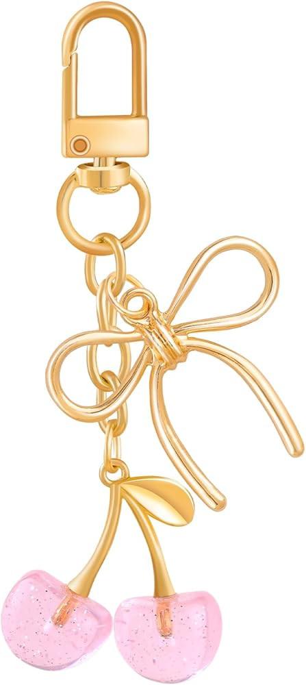 TINKRSTUFF Cherry Bag Charm Cute Key Chains Cherry Purse Charms for Handbags, Strawberry Keychain... | Amazon (US)