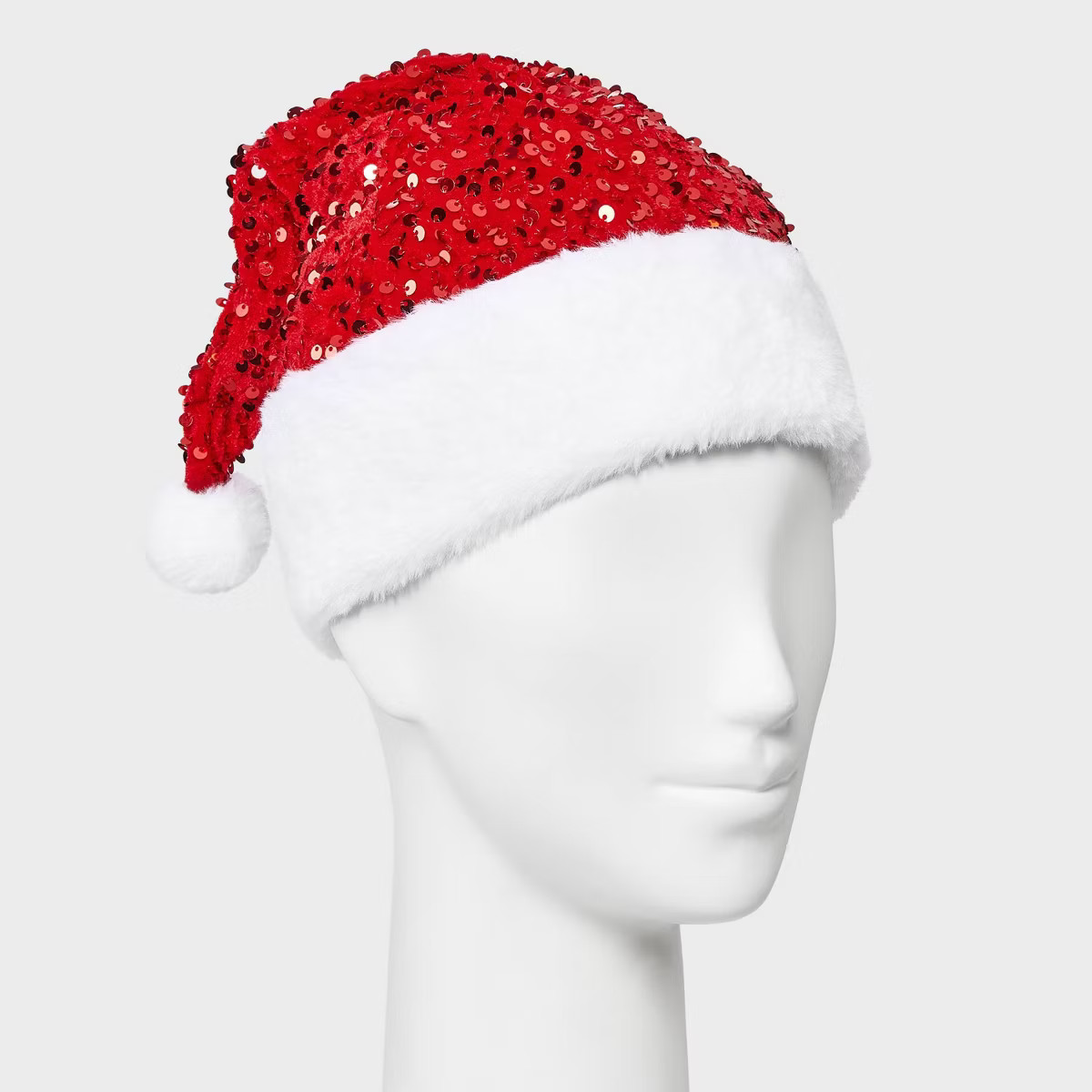 Sequin Christmas Hat - Red | Target