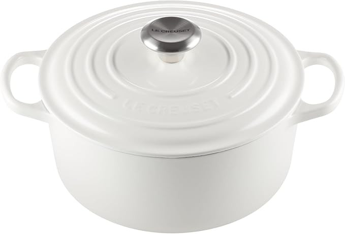 Le Creuset Enameled Cast Iron Signature Round Dutch Oven, 4.5 qt., White | Amazon (US)