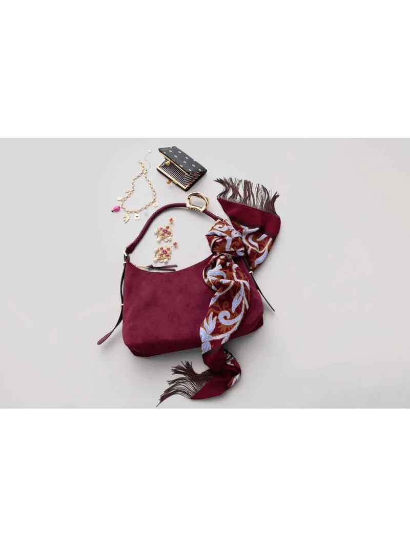 Scenario Women's Top Zipper Shoulder Bag, Merlot Wine | Walmart (US)